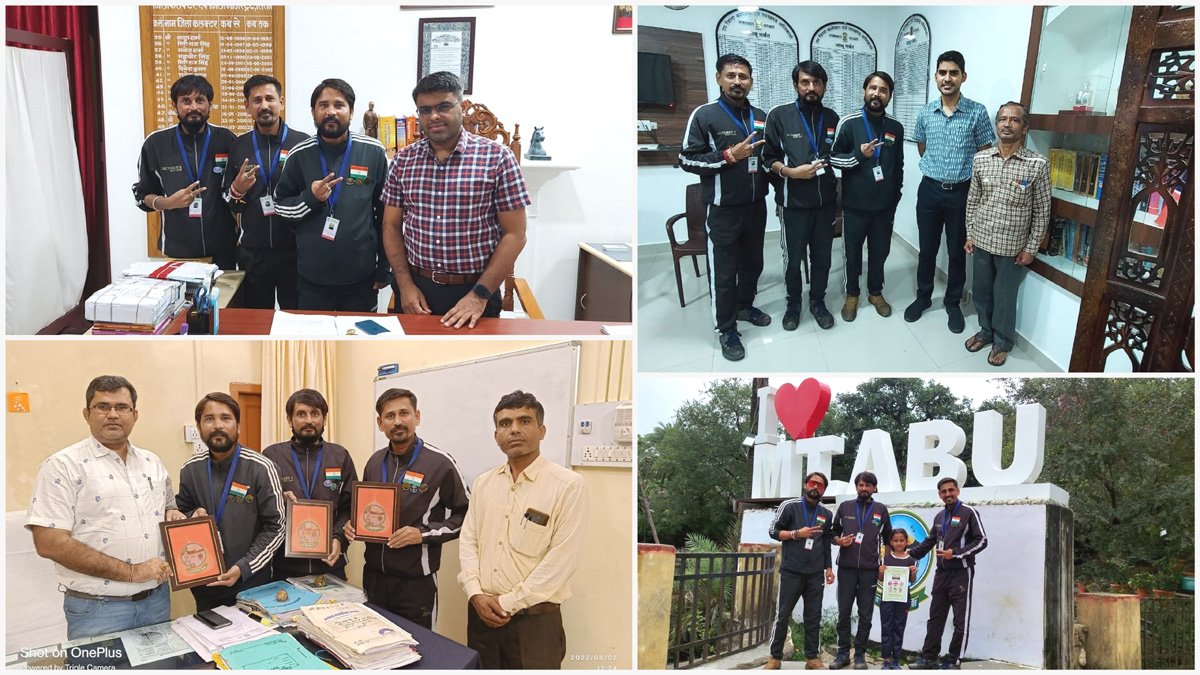 एवरेस्ट फ़तेह कर चुके पर्यावरण सुरक्षा के सन्देश के साथ अवध बिहारी पहुंचे माउंट आबू