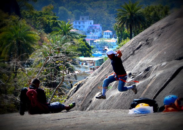 CLIMBING,  REPELLING: RANA, MT. ABU